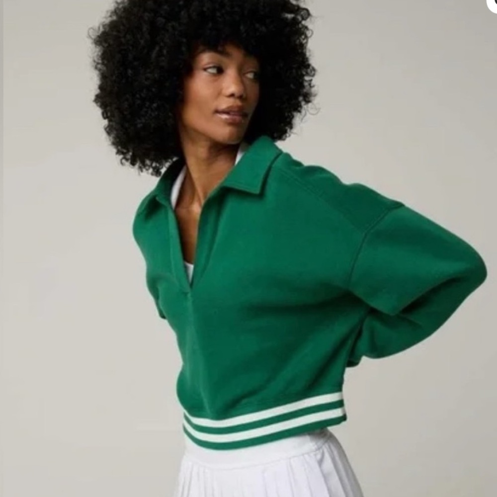 OFFLINE By Aerie Cloud  Fleece Polo Sweatshirt